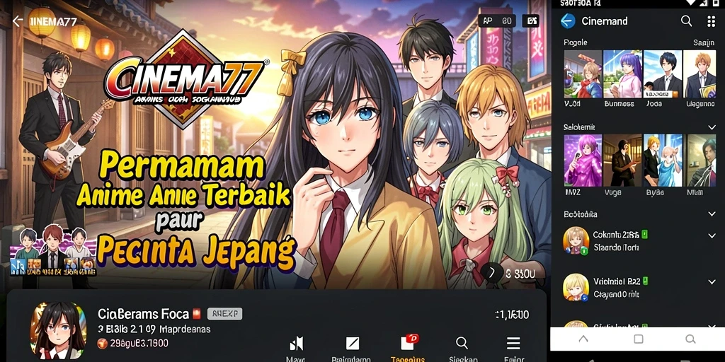 Tampilan gameplay menakjubkan dari CINEMA77 dengan karakter Anime favorit.