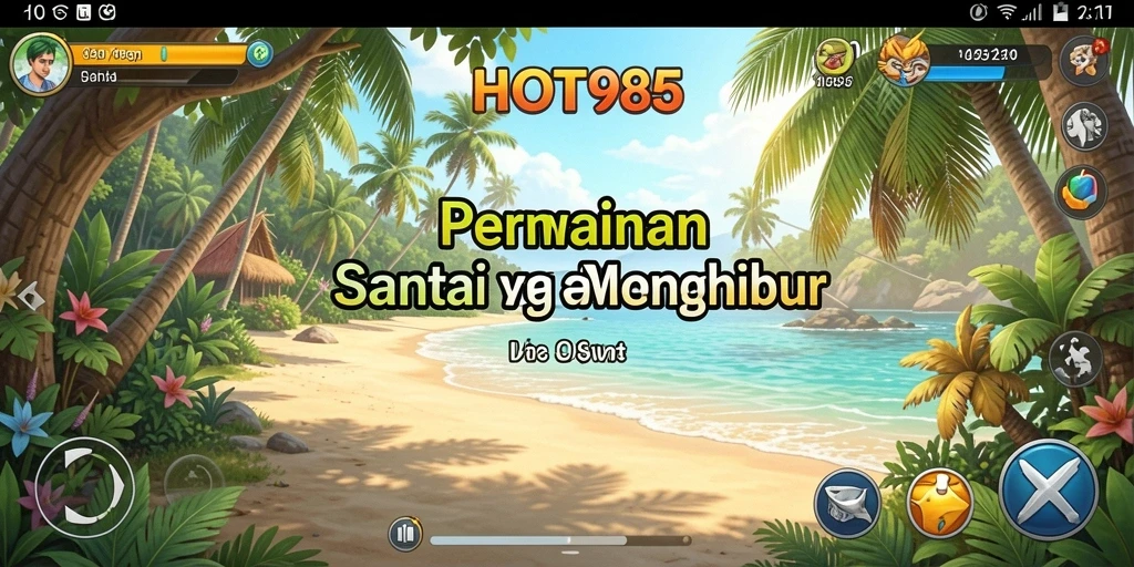 Gameplay HOT985 yang menarik dengan grafis cerah dan penuh warna.