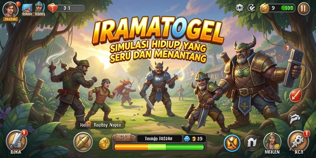 Screenshot gameplay IRAMATOGEL menampilkan dunia simulasi yang menarik dan interaktif.