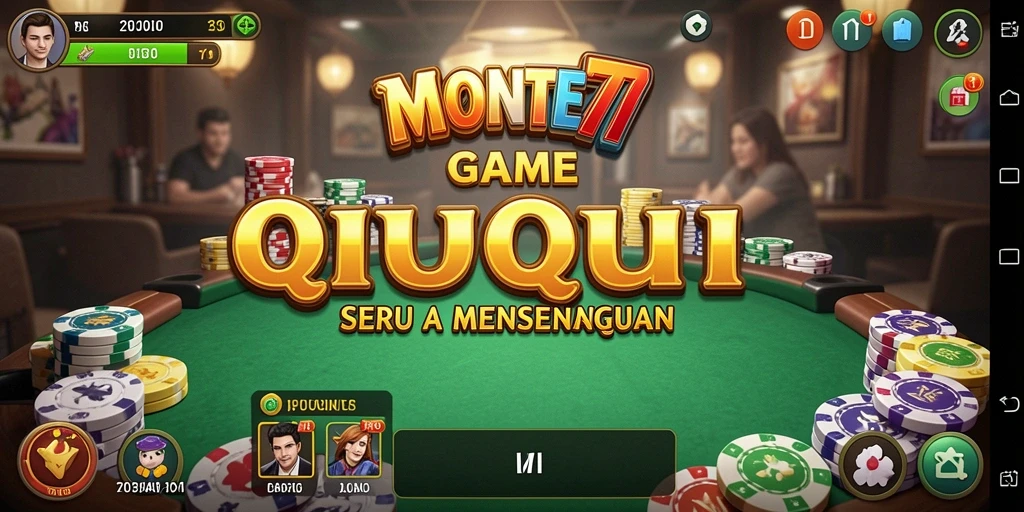 Tampilan gameplay seru dalam aplikasi MONTE77.