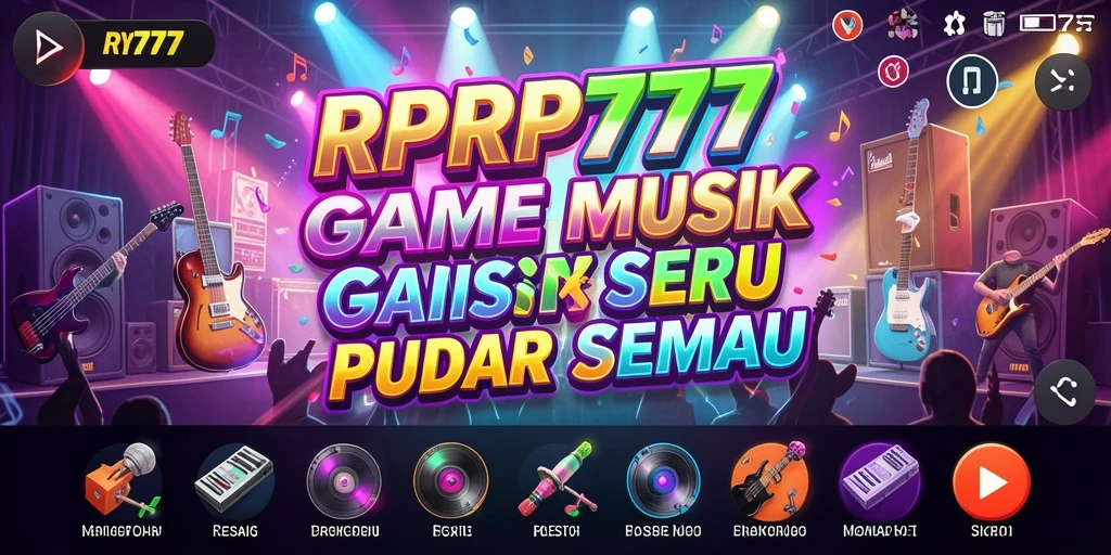 Screenshot gameplay RPRP777 menampilkan keseruan bermain musik.