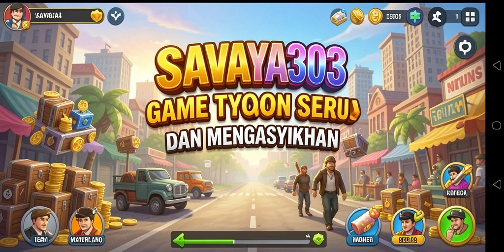 Screenshot gameplay SAVAYA303 yang menampilkan pengalaman membangun bisnis Tycoon.