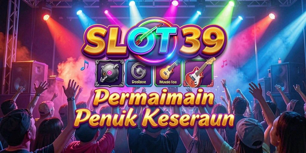 Tampilan gameplay SLOT39 yang penuh warna dan musik yang menggugah semangat.
